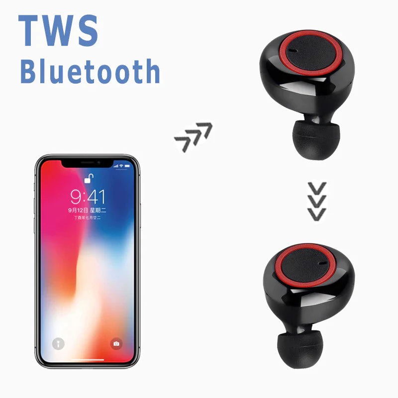 Y50 Bluetooth-Compatible Earphone 5.0 TWS Wireless Headphons Earphones Earbuds Stereo Gaming Headset with Charging Box for Phone