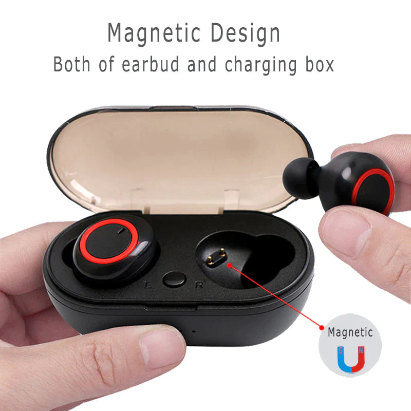 Y50 Bluetooth-Compatible Earphone 5.0 TWS Wireless Headphons Earphones Earbuds Stereo Gaming Headset with Charging Box for Phone