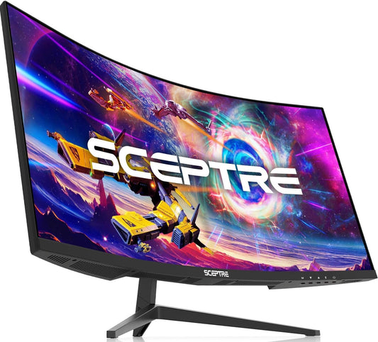 30-Inch Curved Gaming Monitor 21:9 2560X1080 Ultra Wide/ Slim HDMI Displayport up to 200Hz Build-In Speakers, Metal Black (C305B-200UN1)